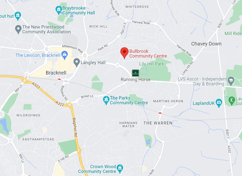 Bullbrook Community Centrel Location Map